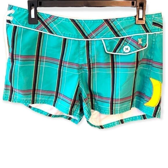 Hurley
Sz 5 Turquoise Yellow Short Surfing Swimming Summer Vacation Board Shorts - Picture 1 of 9